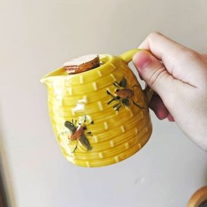 Yellow Bee Honey Jar
